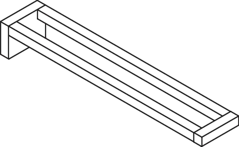 HEWI Handtuchhalter System 100 PG70, verchromt, L:490mm, B:90mm HEWI Handtuchhalter System 100 PG70, verchromt, L:490mm, B:90mm