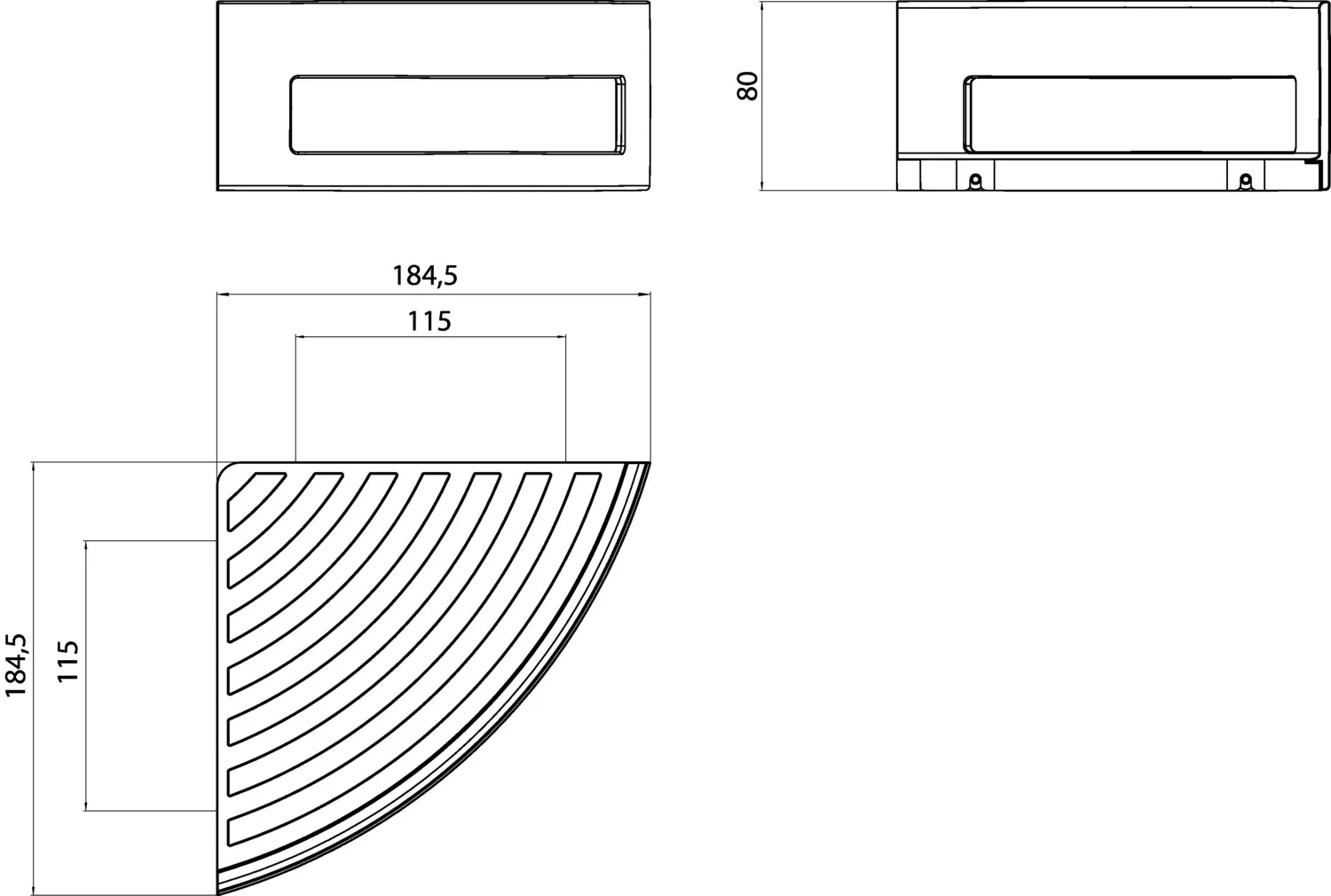 emco Eck-Wandkorb „system 2“ 18,4 × 18,4 × 8 cm in chrom emco Eck-Wandkorb „system 2“ 18,4 × 18,4 × 8 cm in chrom