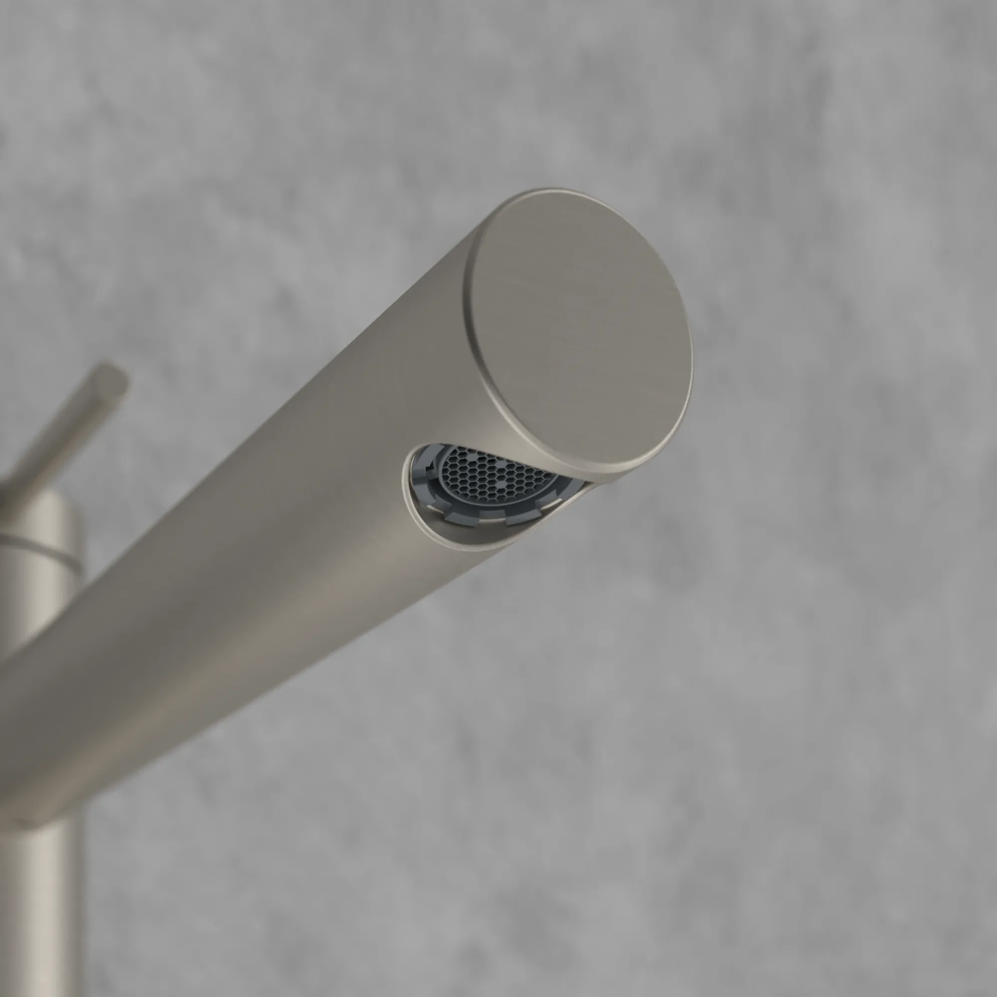 Einhand-Waschtischarmatur „Loop & Friends“ 21,9 cm Ausladung 182 mm in Brushed Nickel Matt Einhand-Waschtischarmatur „Loop & Friends“ 21,9 cm Ausladung 182 mm in Brushed Nickel Matt