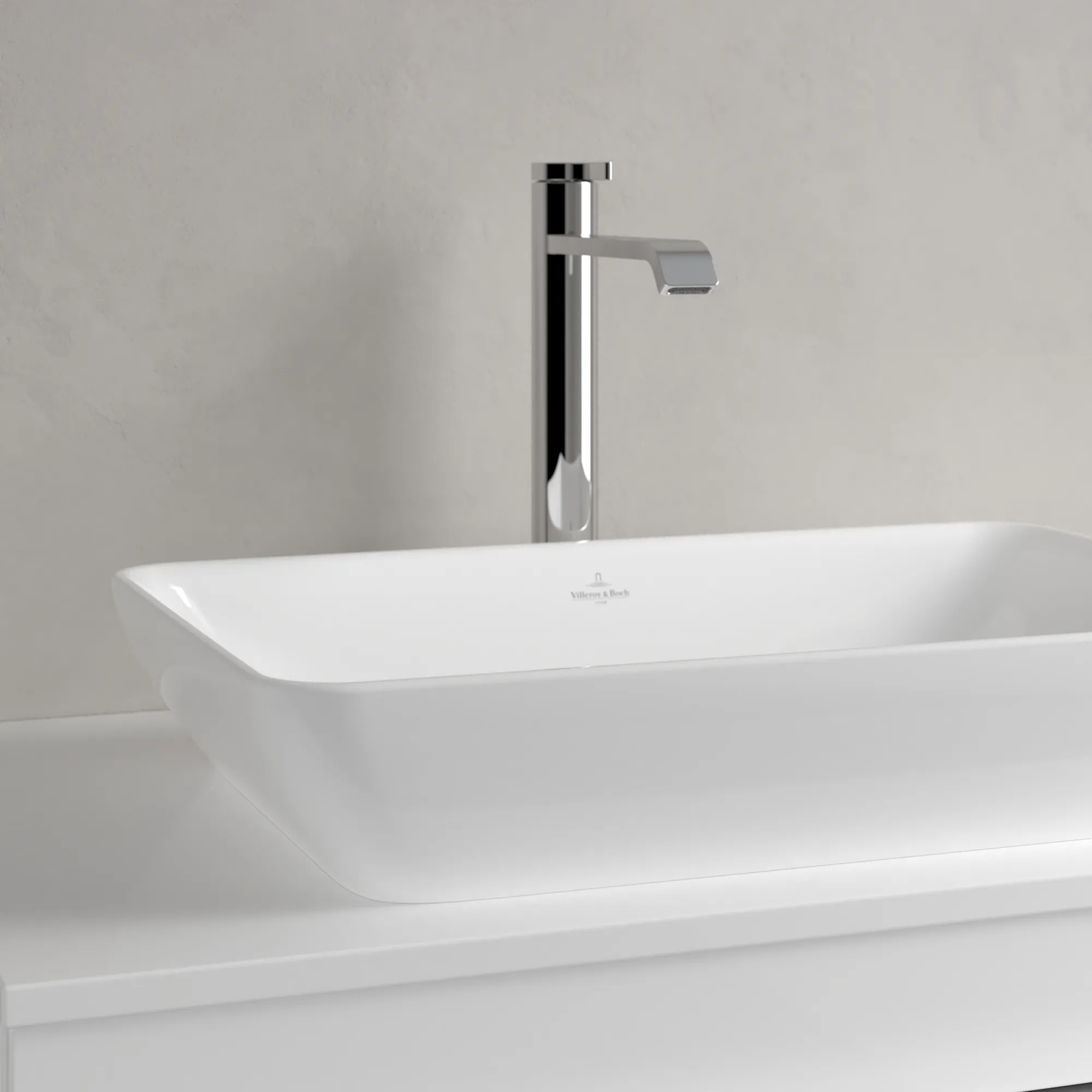 Villeroy & Boch Aufsatzwaschtisch „Venticello“ 555 × 360 × 180 mm, ohne Hahnlochbohrung in Weiß Alpin Villeroy & Boch Aufsatzwaschtisch „Venticello“ 555 × 360 × 180 mm, ohne Hahnlochbohrung in Weiß Alpin