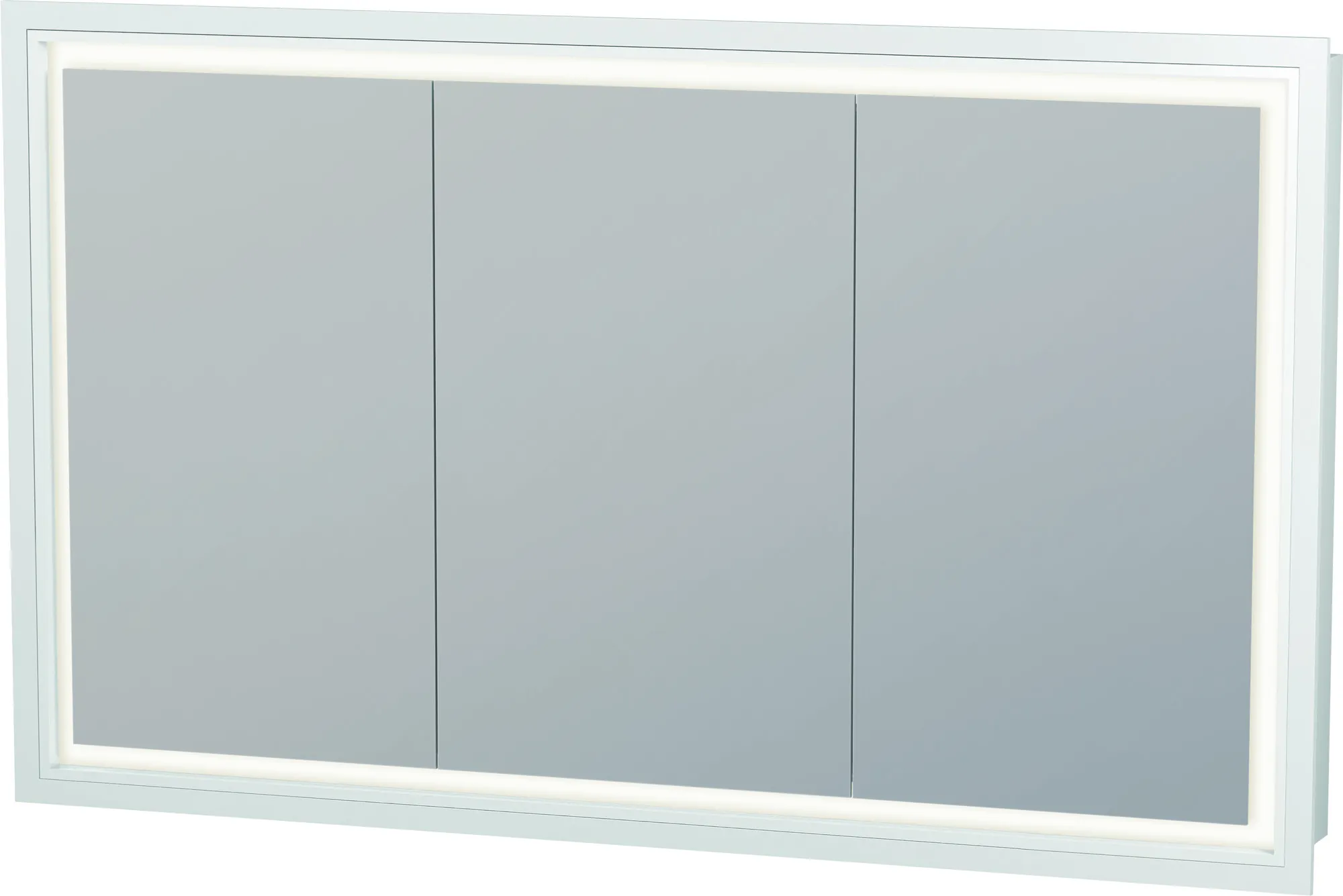 Duravit Spiegelschrank Version: Sensor „L-Cube“ 120 × 70 × 15,5 cm Glasfachböden: 4 / Größe: 120 × 15,5 × 70 cm / Korpusfarbe: Weiß Matt / Steckdose: Typ F