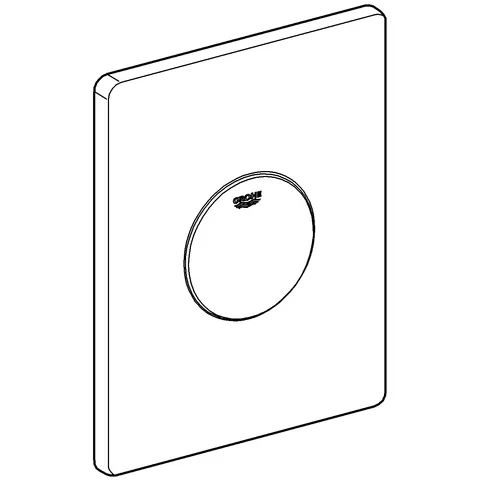 Grohe Skate WC-Betätigung 38573, Abdeckplatte für 1-Mengen-Betätigung, alpinweiß, 156 x 197 mm Grohe Skate WC-Betätigung 38573, Abdeckplatte für 1-Mengen-Betätigung, alpinweiß, 156 x 197 mm