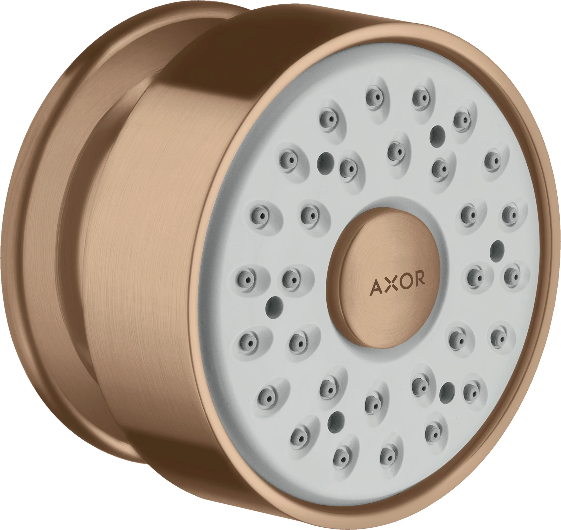Hansgrohe AXOR Seitenbrause 1-Jet rund, Brushed Red Gold, Brausekopfgröße 65 mm, winkelverstellbar
