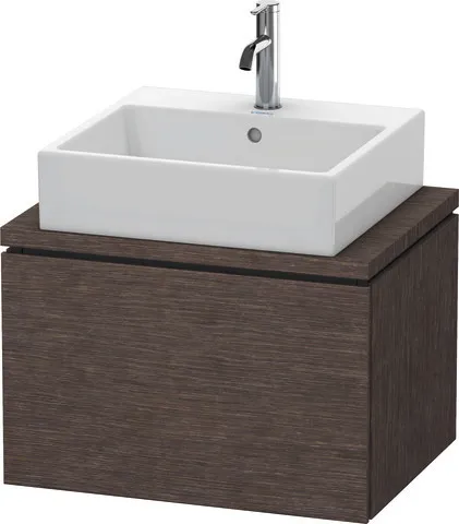 Duravit Waschtischunterschrank wandhängend „L-Cube“ 62 × 40 × 47,7 cm Eiche Dunkel gebürstet