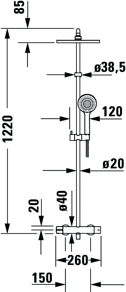 Duravit Duschsystem „Serie B.1“ Duravit Duschsystem „Serie B.1“
