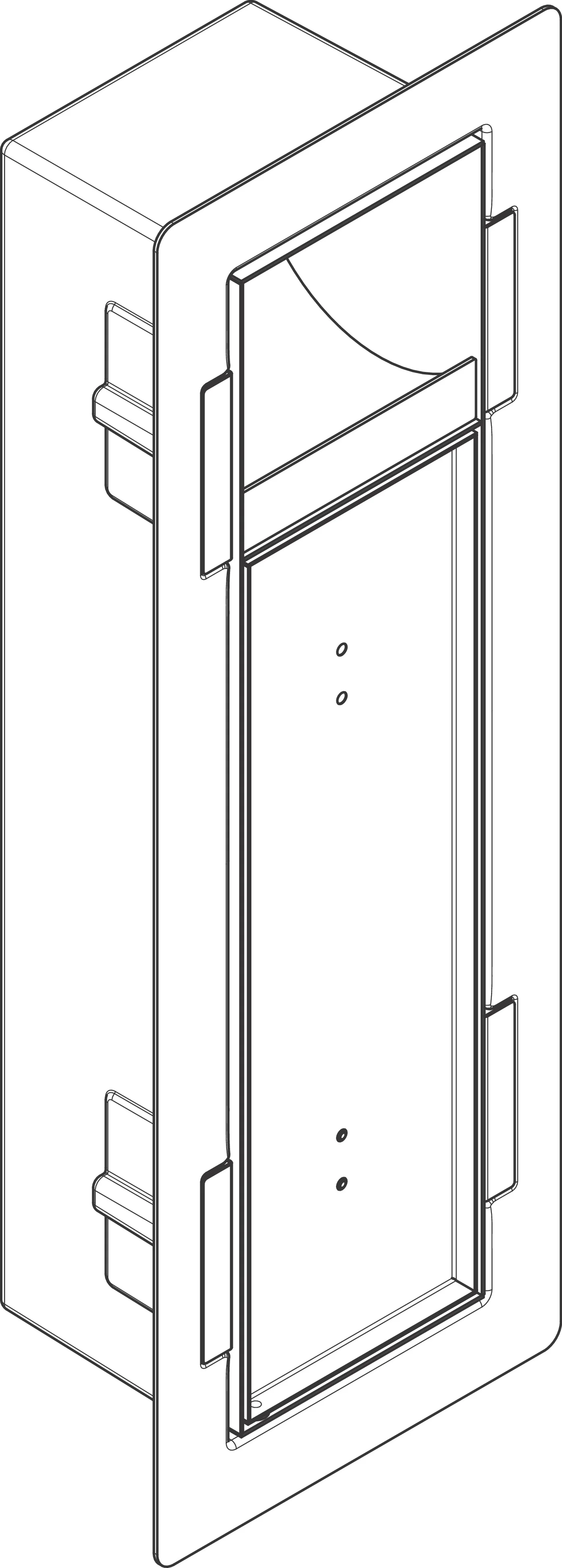 Hansgrohe XtraStoris Rock Einbau Toilettenbürstenhalter mit befliesbarer Tür, Edelstahl gebürstet, links anschlagend, 140 mm Einbautiefe
