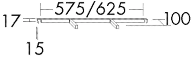 Innenorganisation von burgbad, Serie Zubehör, Anthrazitgrau, 100 mm Tiefe, 575 mm Breite, 17 mm Höhe Innenorganisation von burgbad, Serie Zubehör, Anthrazitgrau, 100 mm Tiefe, 575 mm Breite, 17 mm Höhe