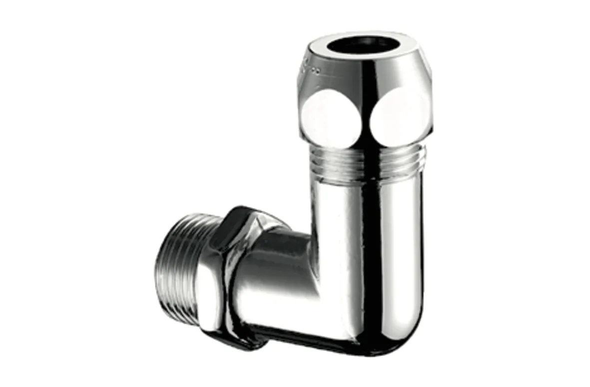 Winkel-Verschraubung mit Außengewinde, DN 15 G 1/2 AG, Ø 12 mm (DN 15 G 1/2 AG), chrom Winkel-Verschraubung mit Außengewinde, DN 15 G 1/2 AG, Ø 12 mm (DN 15 G 1/2 AG), chrom