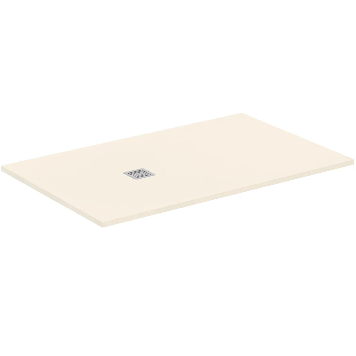 Ideal Standard Rechteck-Brausewanne Ultra Flat S + 1600x1000mm Ablauf 55cm Mitte/Seite Sandstein