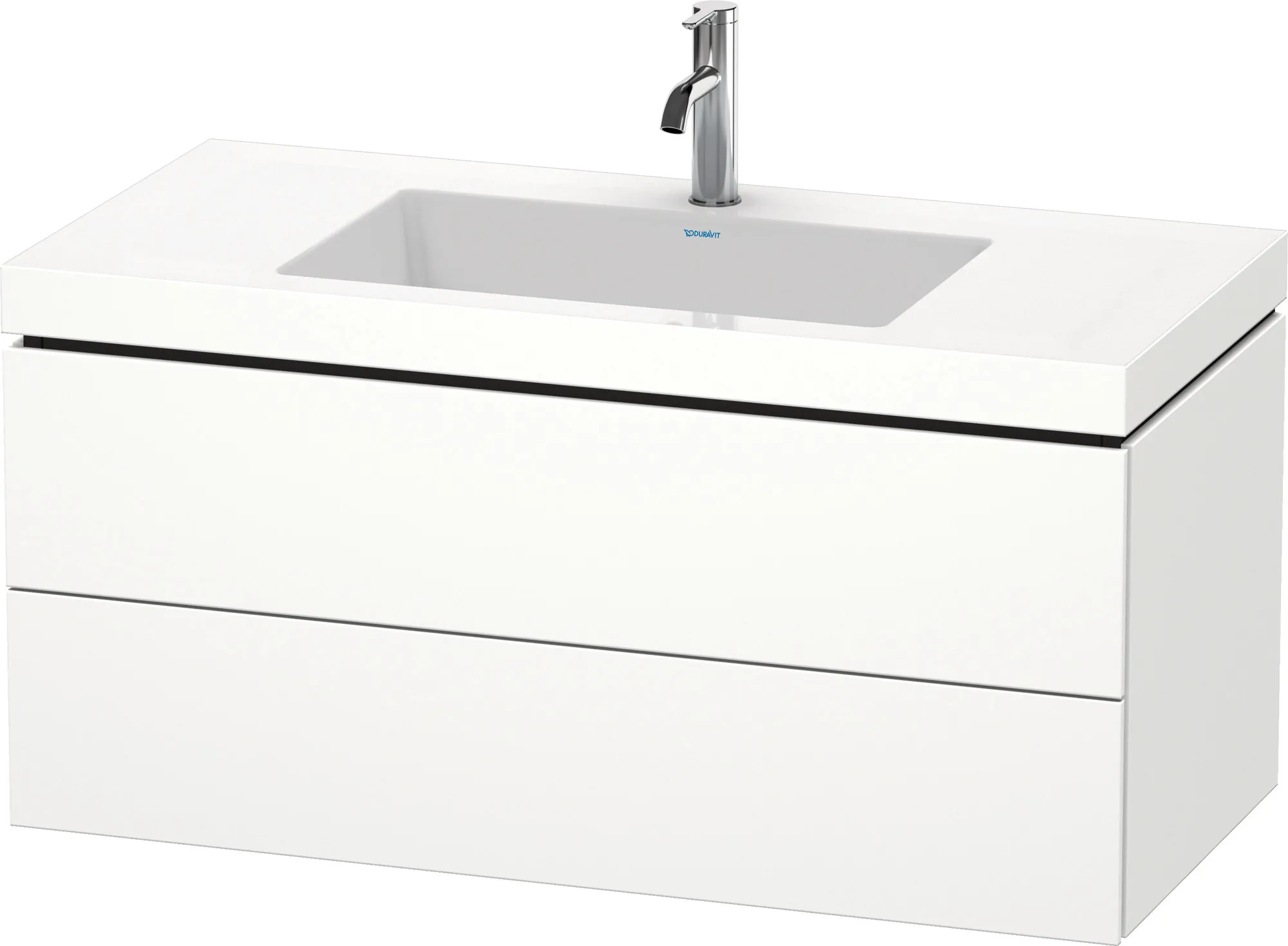 Duravit Möbelset c-shaped Set wandhängend wandhängend „L-Cube“ 100 × 50 × 48 cm Weiß Supermatt