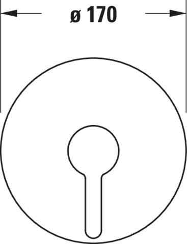 C.1 Einhebel-Brausemischer Unterputz rund, Ausladung 77 Durchmesser 170 mm