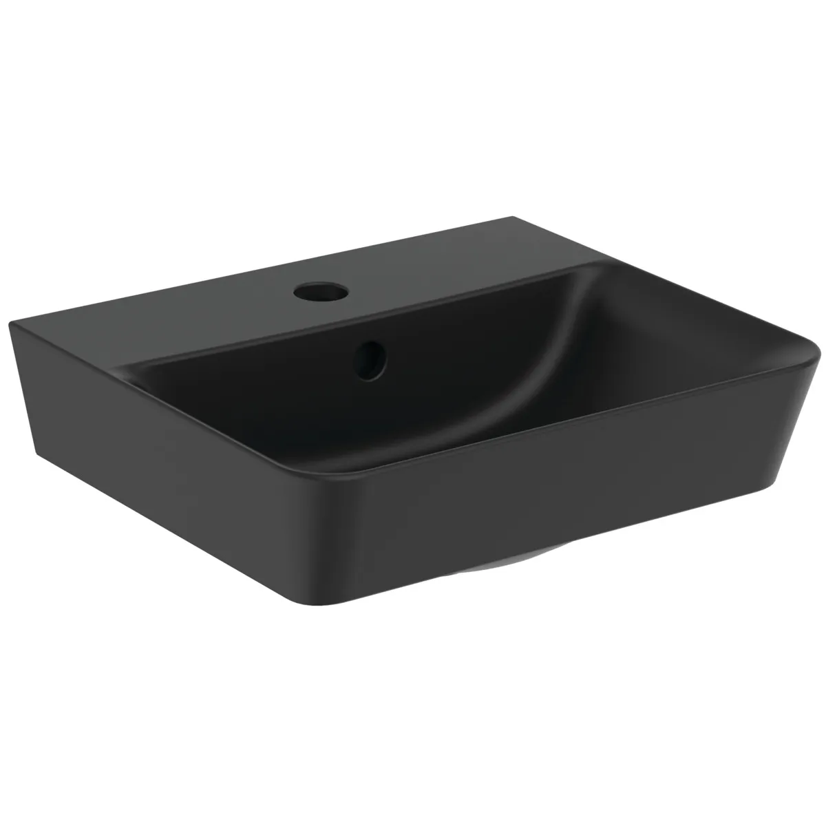 Waschbecken „ConnectAir“ 40 × 35 × 15 cm, Hahnlochposition mittig in Schwarz Matt Waschbecken „ConnectAir“ 40 × 35 × 15 cm, Hahnlochposition mittig in Schwarz Matt