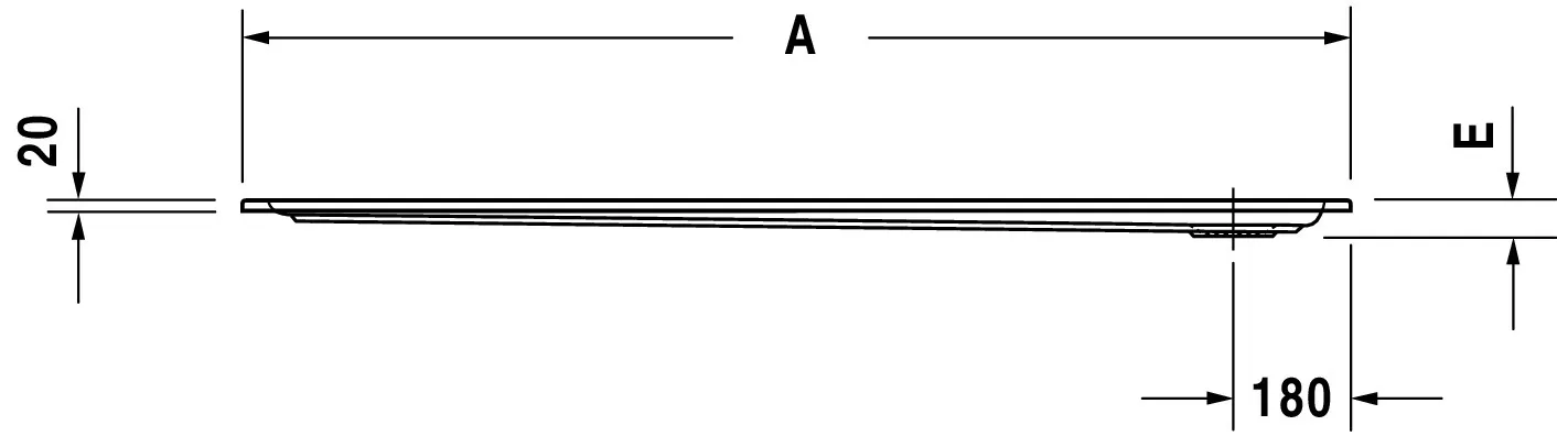 Duravit rechteck Duschwanne „Starck Slimline“ 160 × 70 cm mit Antislip Duravit rechteck Duschwanne „Starck Slimline“ 160 × 70 cm mit Antislip