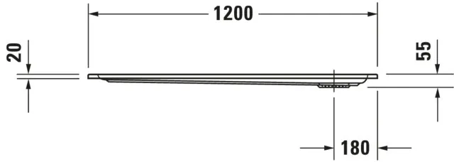 Duravit rechteck Duschwanne „Starck Slimline“ 120 × 90 cm mit Antislip Duravit rechteck Duschwanne „Starck Slimline“ 120 × 90 cm mit Antislip