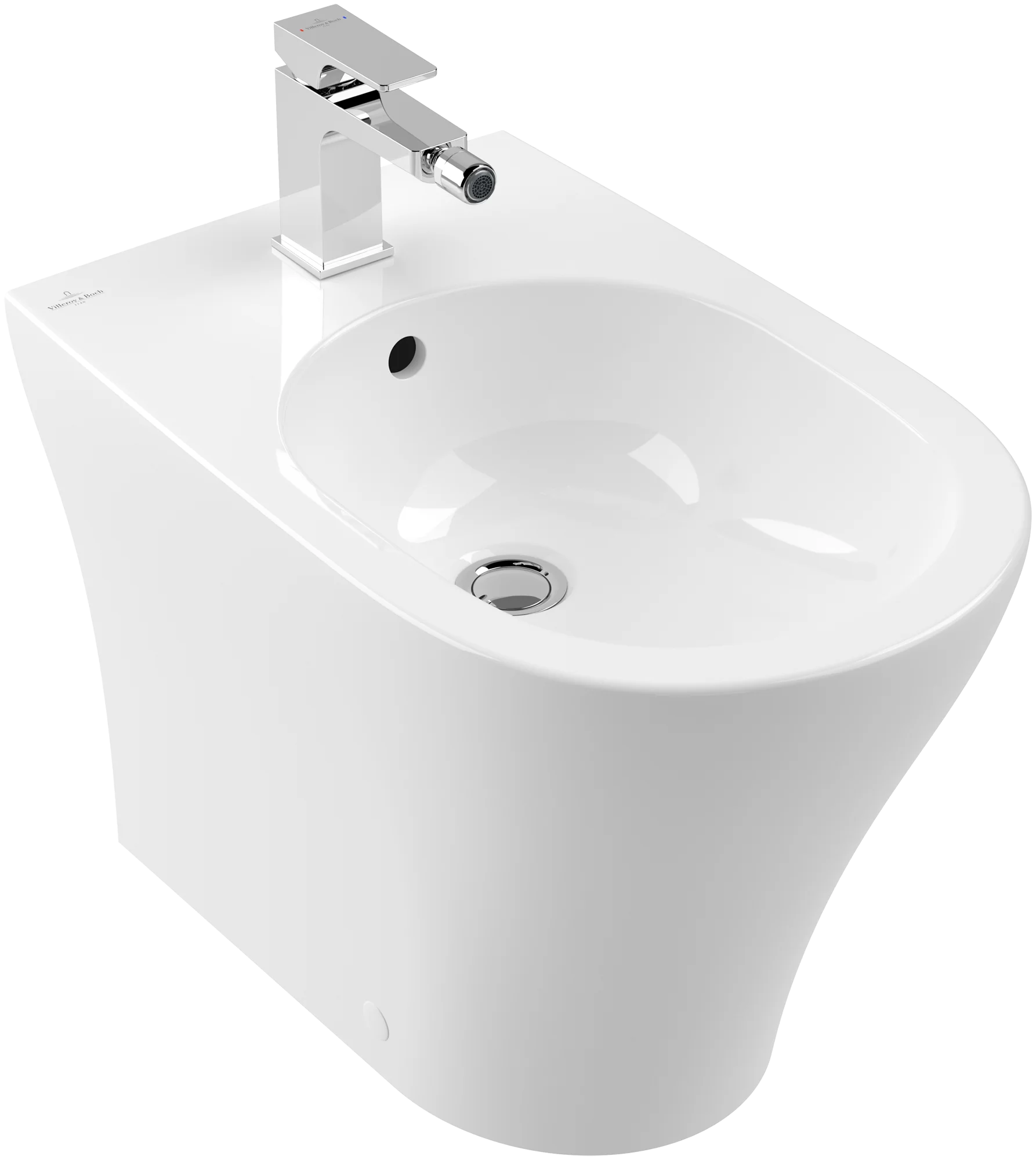 Villeroy & Boch Bidet O.novo, rund, weiß Alpin CeramicPlus, 360 x 560 mm, Höhe 400 mm, Bodenstehend Villeroy & Boch Bidet O.novo, rund, weiß Alpin CeramicPlus, 360 x 560 mm, Höhe 400 mm, Bodenstehend
