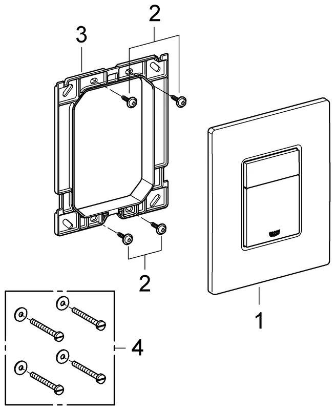 Grohe Skate Cosmopolitan WC-Betätigung 38732, Edelstahl-Abdeckplatte, senkrechte Montage Grohe Skate Cosmopolitan WC-Betätigung 38732, Edelstahl-Abdeckplatte, senkrechte Montage