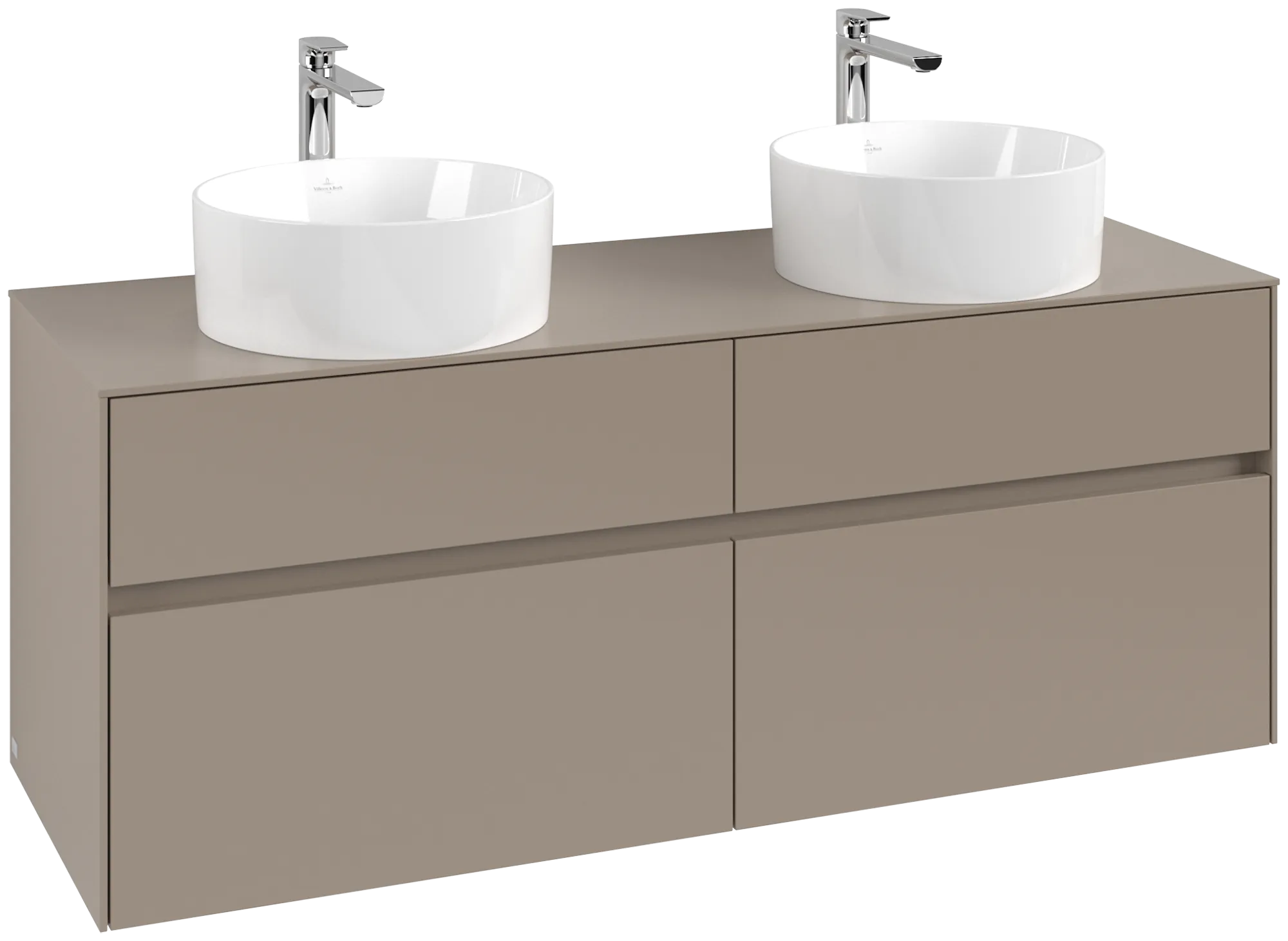 Villeroy & Boch Collaro Waschbeckenunterschrank C04800, 1400x548x500mm, 4 Auszüge, Taupe
