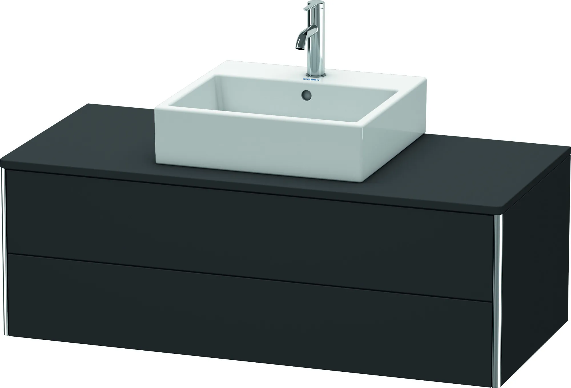 Duravit Waschtischunterschrank wandhängend „XSquare“ 120 × 40 × 54,8 cm Graphit Supermatt