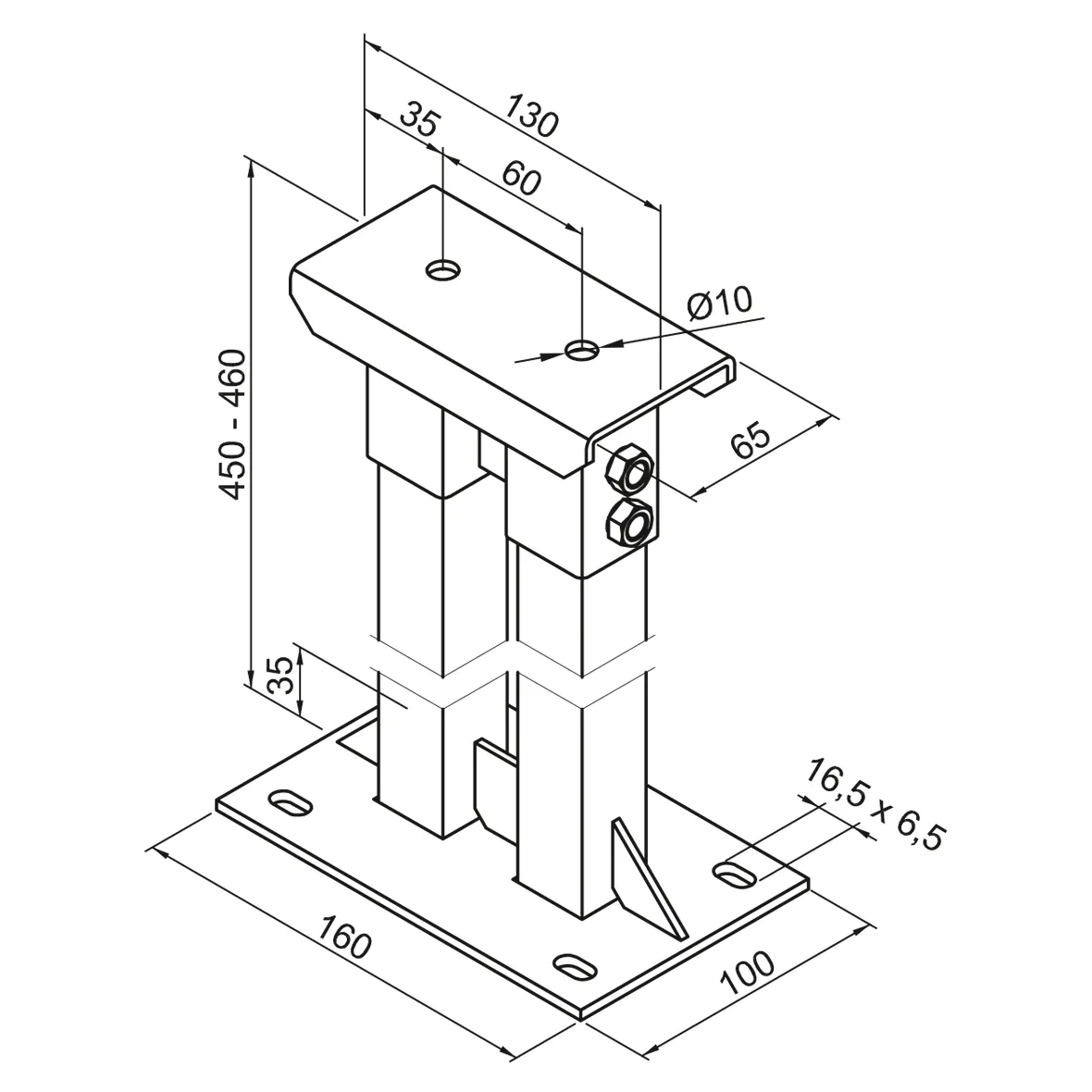 Zubehör Fußkonsole FMORV HD45-3, Sonder-Lack Zubehör Fußkonsole FMORV HD45-3, Sonder-Lack
