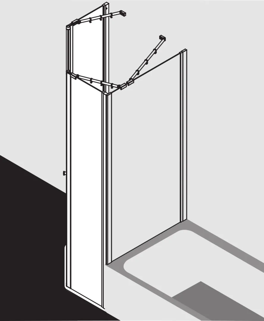 Kermi Duschdesign IBIZA 2000 Fünfeck-Duschkabine (Schwingtür mit Festfeldern) weiß, 1000x2000 mm Kermi Duschdesign IBIZA 2000 Fünfeck-Duschkabine (Schwingtür mit Festfeldern) weiß, 1000x2000 mm