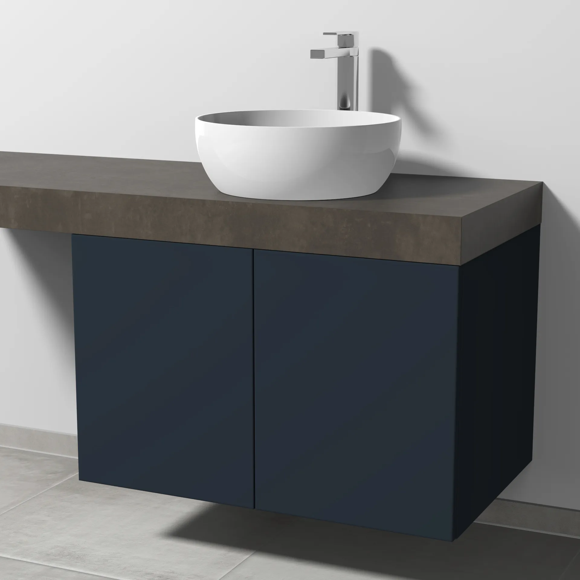 Sanipa Waschtischunterschrank „2morrow“ 800 × 510 × 520 mm in Marine (matt)