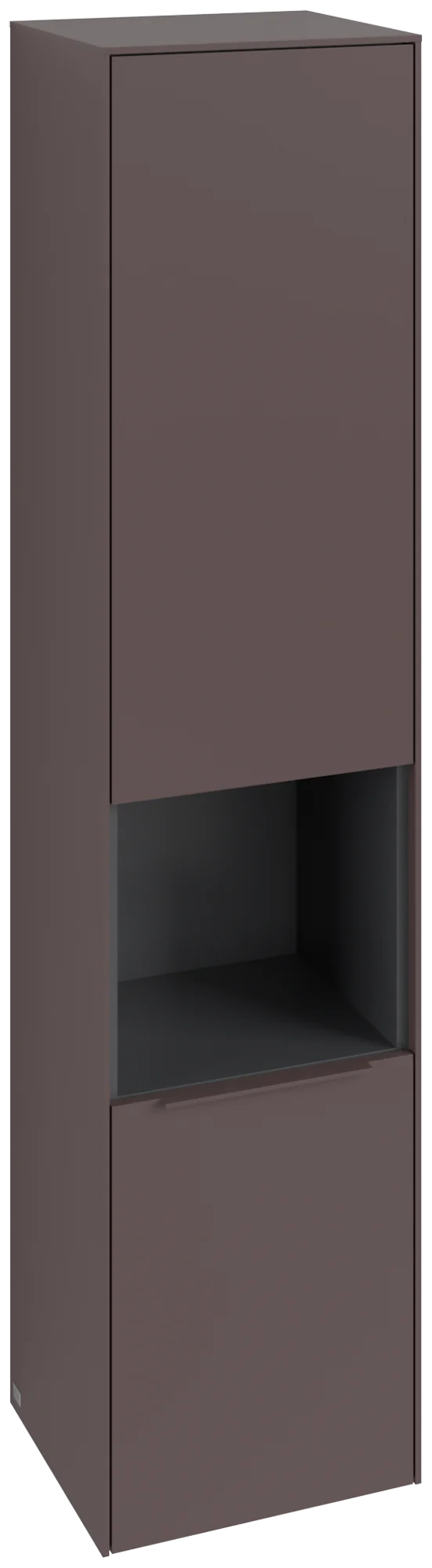 Villeroy & Boch Hochschrank Subway 3.0, Eckig Dark Berry, 400x1710x346mm, 2 Türen, SoftClosing, Wandmontage