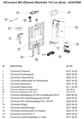 WC-Vorwandelement Compact ViConnect Installationssysteme 922476, 635 x 1120 x 90 mm, für Trockenbau WC-Vorwandelement Compact ViConnect Installationssysteme 922476, 635 x 1120 x 90 mm, für Trockenbau