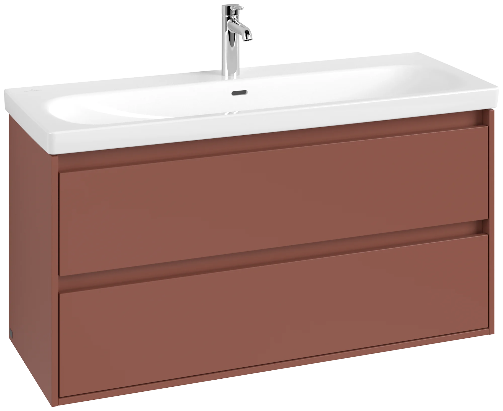 Villeroy & Boch Waschbeckenunterschrank Skyla, Eckig, Wine Red, 1172x596x439 mm, 1 Auszug, 2 Auszüge, mittige Wanneneinbauposition Villeroy & Boch Waschbeckenunterschrank Skyla, Eckig, Wine Red, 1172x596x439 mm, 1 Auszug, 2 Auszüge, mittige Wanneneinbauposition