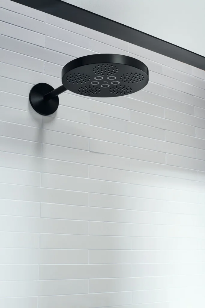 Hansgrohe AXOR One Kopfbrause 280 2jet mit Brausearm mattschwarz
