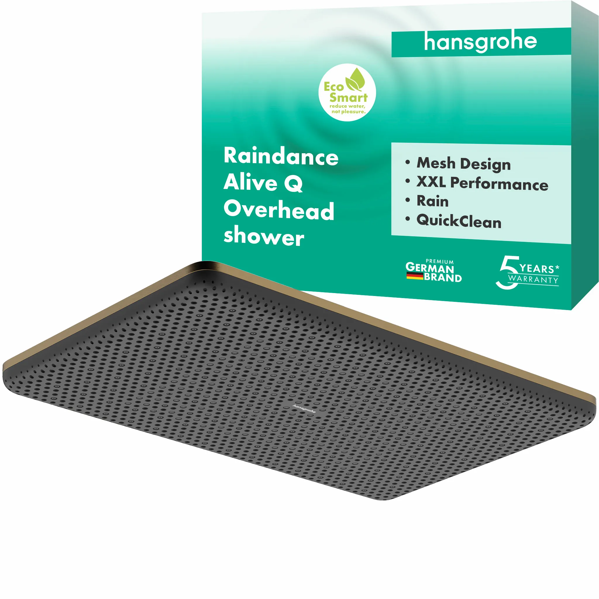 Hansgrohe Raindance Alive Q Kopfbrause 210⁄340 1jet EcoSmart, Brushed Bronze Hansgrohe Raindance Alive Q Kopfbrause 210⁄340 1jet EcoSmart, Brushed Bronze