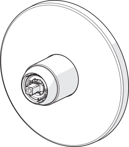 HA Fertigmontageset für Brausebatterie HANSAVAROX PRO 4055 Rosette rund Chrom