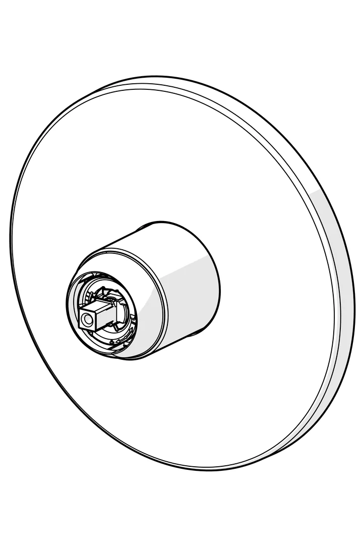 HansaVAROX Duscharmatur Fertigmontageset für Brausebatterie HansaVAROX PRO 4055 Rosette rund Chrom