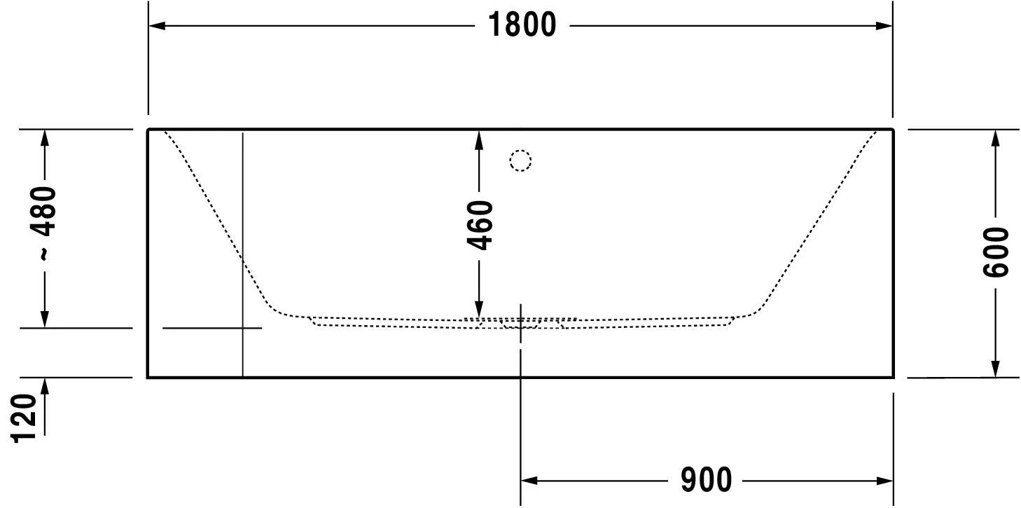 Duravit Whirlwanne „Happy D.2“ vorwand rechteck 180 × 80 cm, rechts