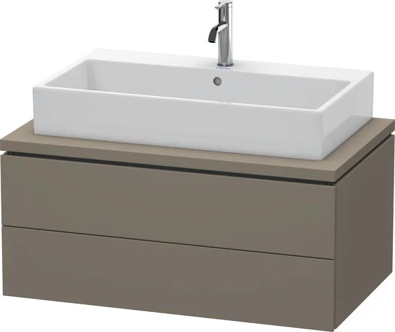 Duravit Waschtischunterschrank wandhängend „L-Cube“ 92 × 40 × 54,7 cm Flannel Grey Seidenmatt
