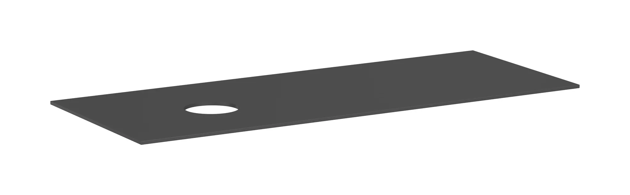 Hansgrohe Xevolos E Konsole, Schiefergrau Matt, 1370 x 550 mm, 1x Beckenausschnitt links, 10 mm Materialstärke