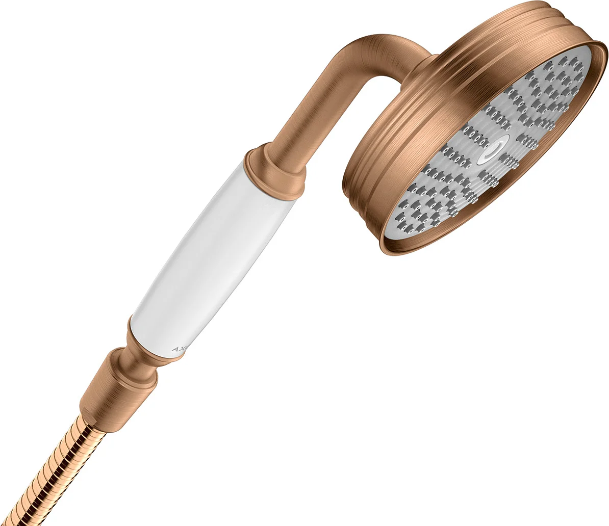 Hansgrohe AXOR Montreux Handbrause BBR, 100 mm Brausekopfgröße, RainAir Strahlart, grau, QuickClean, max. Durchflussmenge 16 l/min bei 3 bar, für Durchlauferhitzer geeignet Hansgrohe AXOR Montreux Handbrause BBR, 100 mm Brausekopfgröße, RainAir Strahlart, grau, QuickClean, max. Durchflussmenge 16 l/min bei 3 bar, für Durchlauferhitzer geeignet