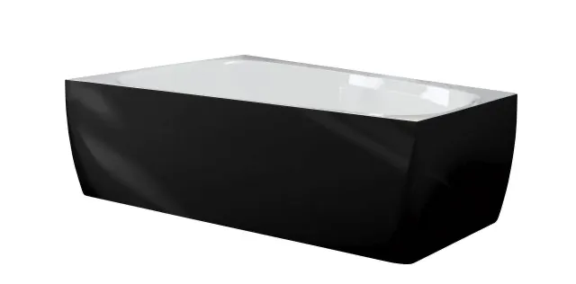 Hoesch iSensi Badewanne Trapez 1500x1000 Monolith links BiColor Innen weiß glänzend, Außenseite schwarz matt Hoesch iSensi Badewanne Trapez 1500x1000 Monolith links BiColor Innen weiß glänzend, Außenseite schwarz matt