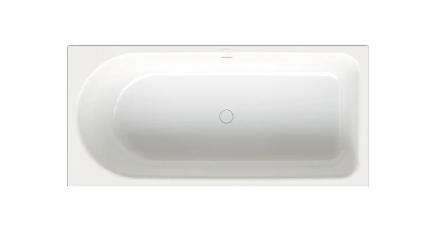 BetteOcean Badewanne Rechteck 1700x800x450 mm Fußende rechts Überlauf hinten weiß glasierter Titan-Stahl