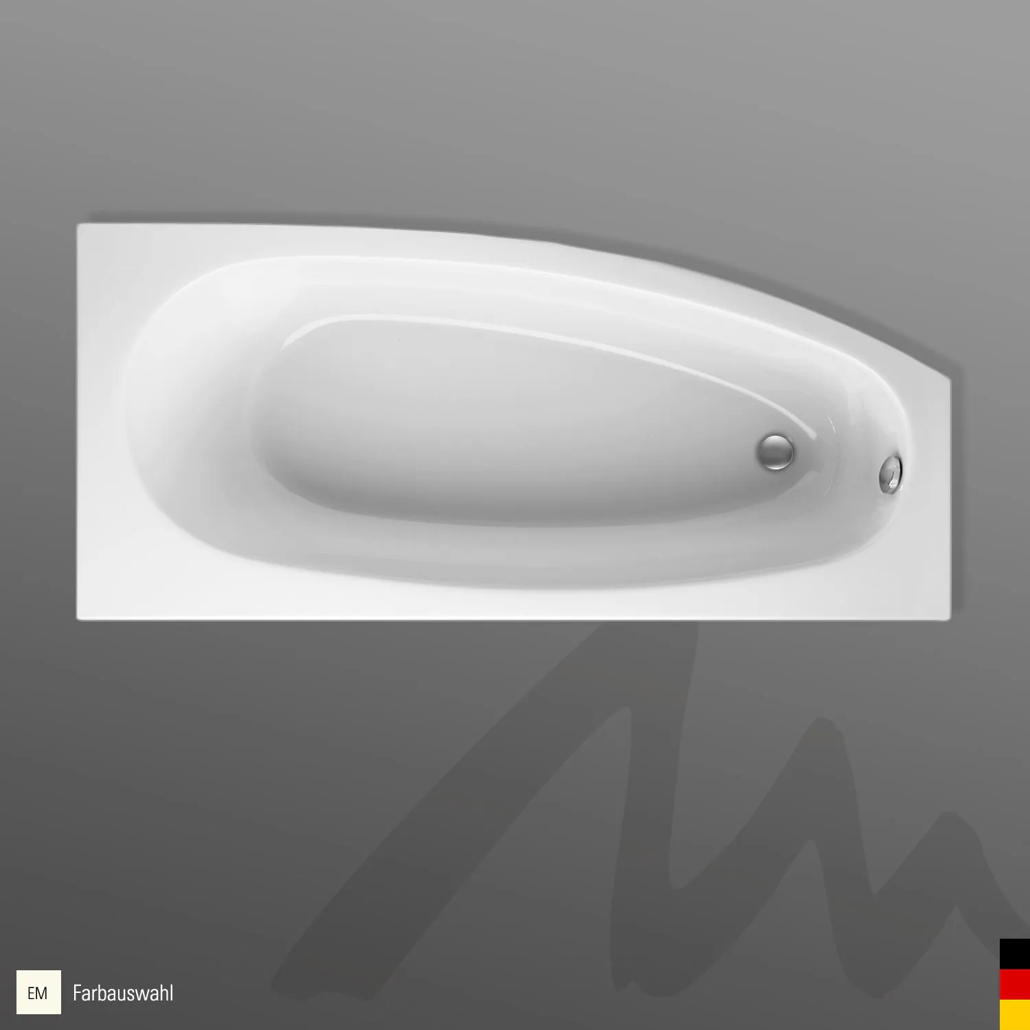 Mauersberger Acryl-Badewanne bombax 160/75 links, 1600x750x475, Farbgruppe: 3