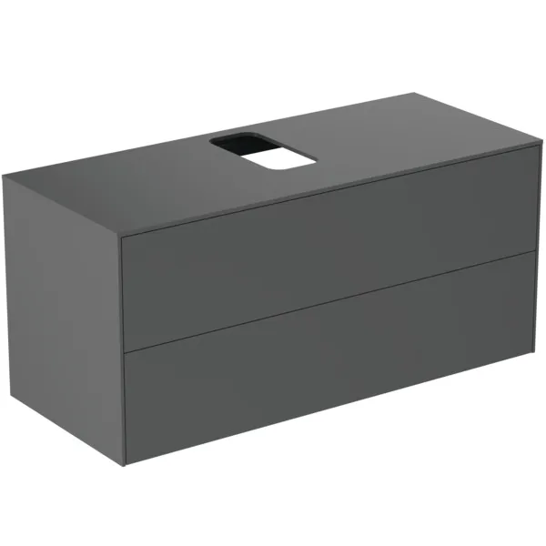 Ideal Standard Waschtischunterschrank Conca, 2 Auszüge, Anthrazit