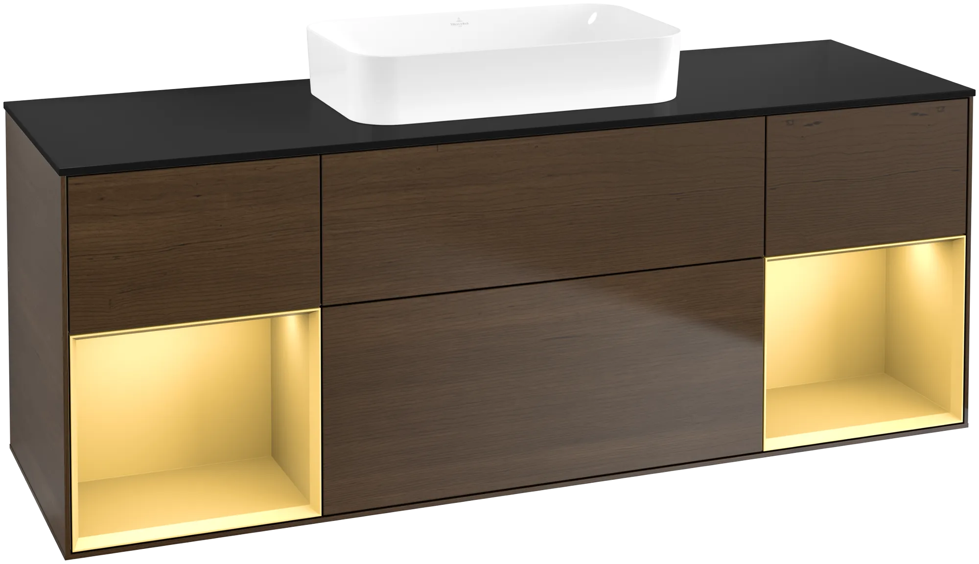 Villeroy & Boch Waschbeckenunterschrank Finion F74, 1600x603x501mm, mit Beleuchtung