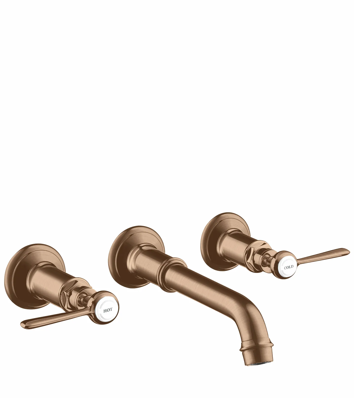 Hansgrohe AXOR Montreux 3-Loch Waschtischarmatur Unterputz Brushed Red Gold