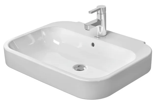 Wandwaschtisch „Happy D.2“, mit Überlauf, Hahnlochposition mittig Größe: 65 × 49,5 cm / Hahnlochbohrung: mit 1×1 Hahnlochbohrung / Hahnlochposition: mittig / Oberflächenveredelung: mit WonderGliss / Überlauf: mit Überlauf Wandwaschtisch „Happy D.2“, mit Überlauf, Hahnlochposition mittig Größe: 65 × 49,5 cm / Hahnlochbohrung: mit 1×1 Hahnlochbohrung / Hahnlochposition: mittig / Oberflächenveredelung: mit WonderGliss / Überlauf: mit Überlauf