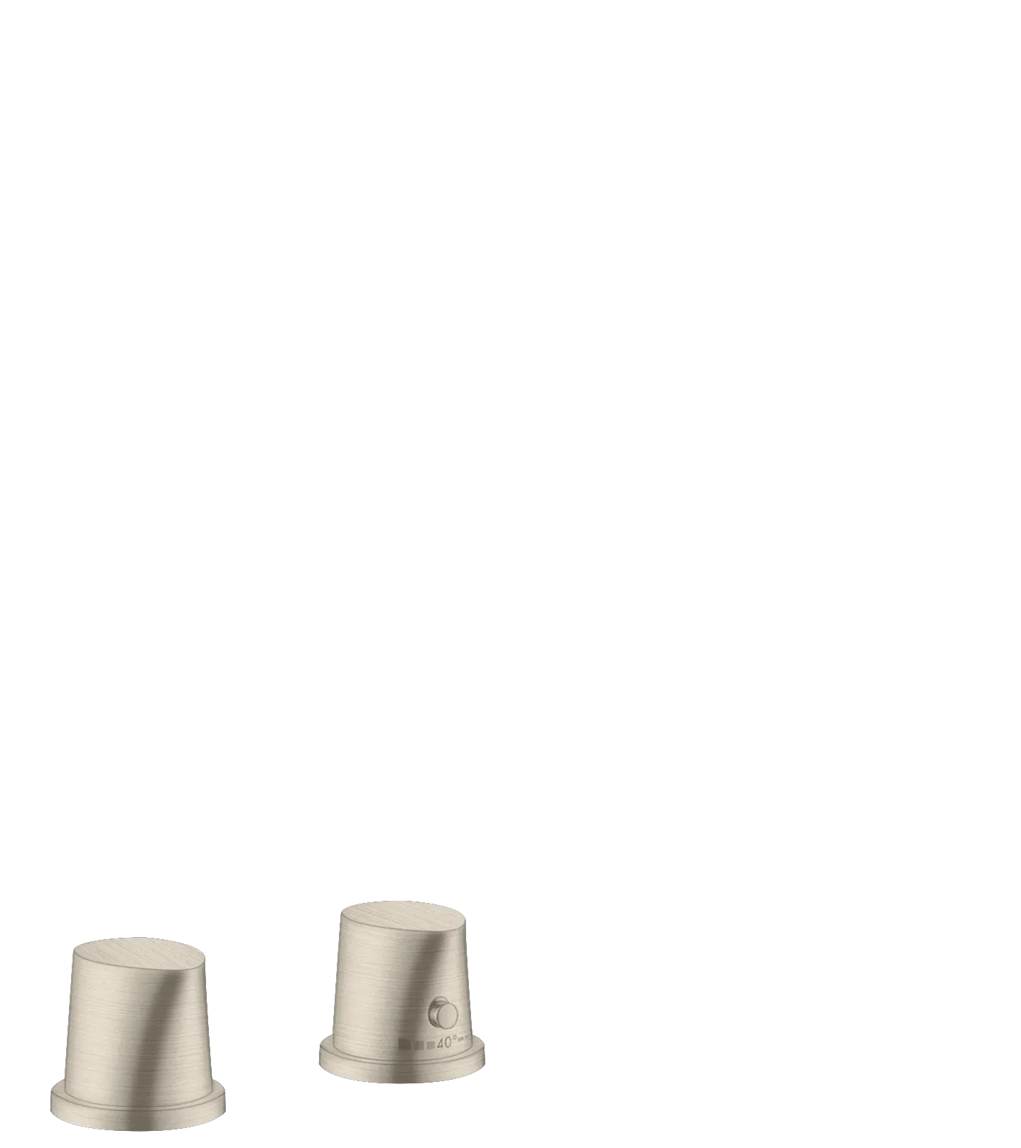 Hansgrohe AXOR Starck Organic 2-Loch Wannenrandarmatur mit Thermostat, Brushed Nickel