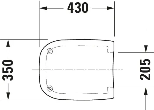 Duravit WC-Sitz Compact „D-Code“ 36 × 43 × 4 cm in, Scharniere Edelstahl Duravit WC-Sitz Compact „D-Code“ 36 × 43 × 4 cm in, Scharniere Edelstahl
