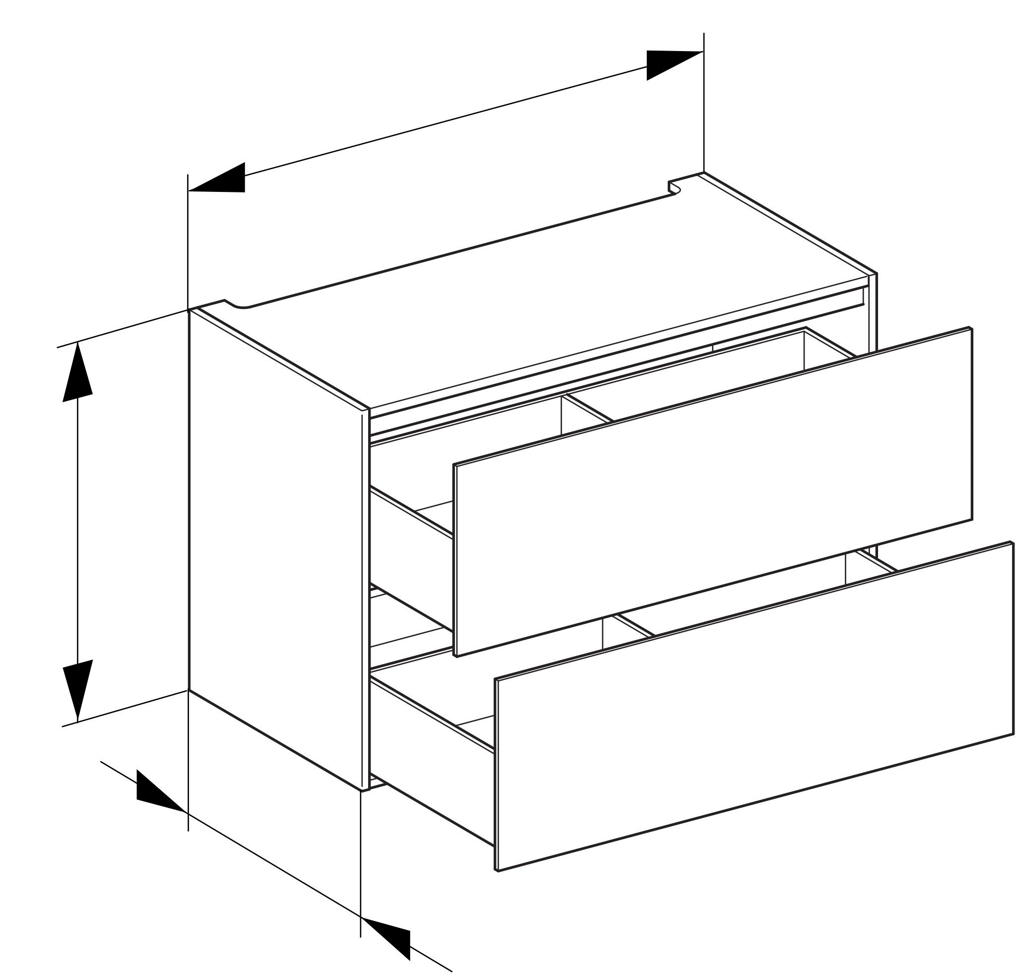 KEUCO Waschtischunterschrank mit Auszügen „Edition 11“ Eiche hell (Furnier), Eiche hell (Furnier), ohne Beleuchtung 1050 × 700 × 535 mm KEUCO Waschtischunterschrank mit Auszügen „Edition 11“ Eiche hell (Furnier), Eiche hell (Furnier), ohne Beleuchtung 1050 × 700 × 535 mm