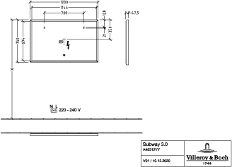 Villeroy & Boch Spiegel „Subway 3.0“ 1200 × 750 mm in White Matt Villeroy & Boch Spiegel „Subway 3.0“ 1200 × 750 mm in White Matt