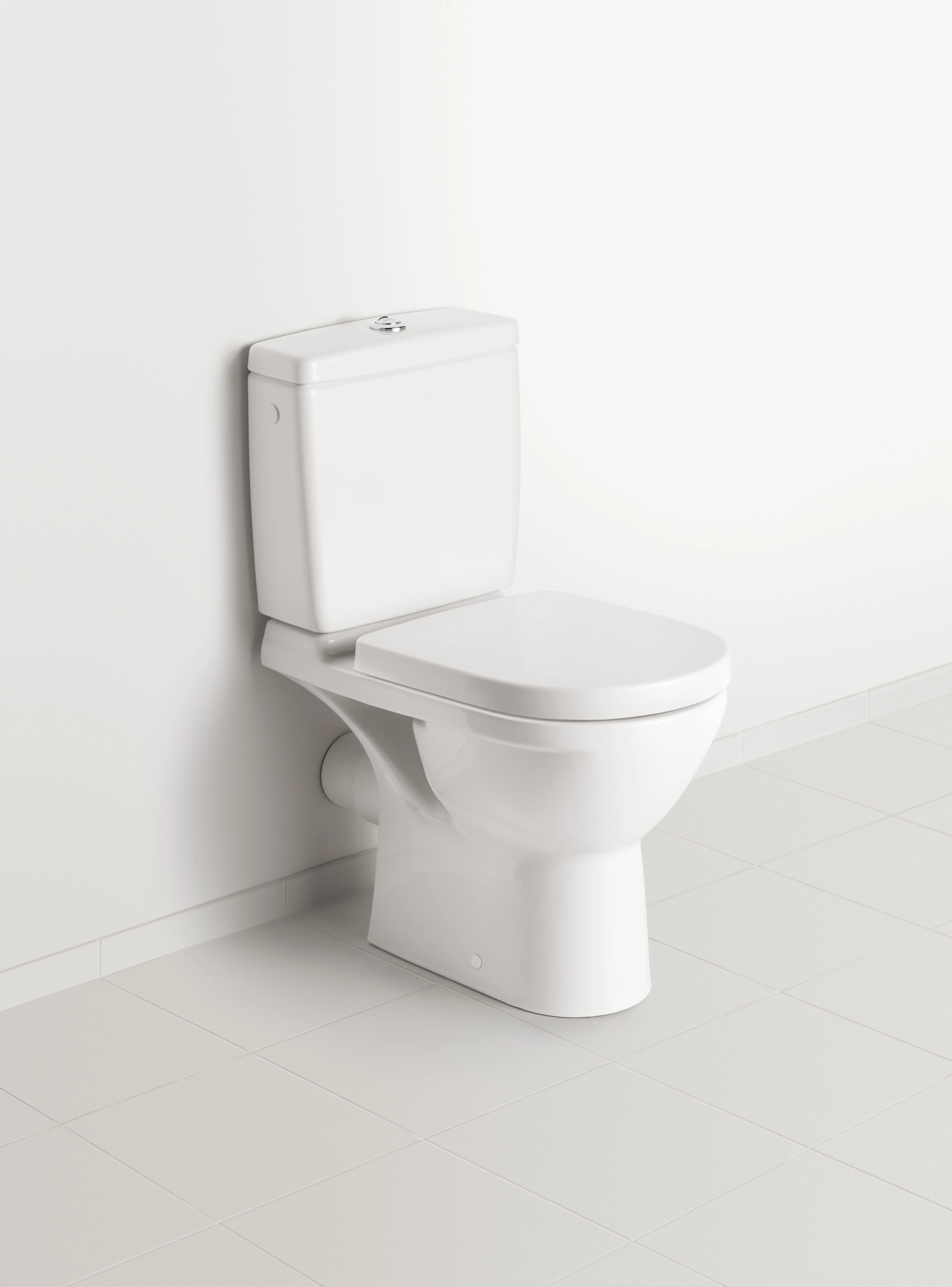 Tiefspül-WC Compact spülrandlos für Kombination O.novo 5689R0, 360 x 605 x 400 mm, Oval, bodenstehend, Abgang waagerecht, Weiß Alpin