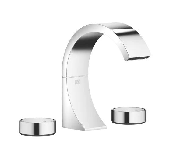Waschtisch-Dreilochbatterie mit Ablaufgarnitur ohne Designelement CYO Chrom 20710811 Waschtisch-Dreilochbatterie mit Ablaufgarnitur ohne Designelement CYO Chrom 20710811