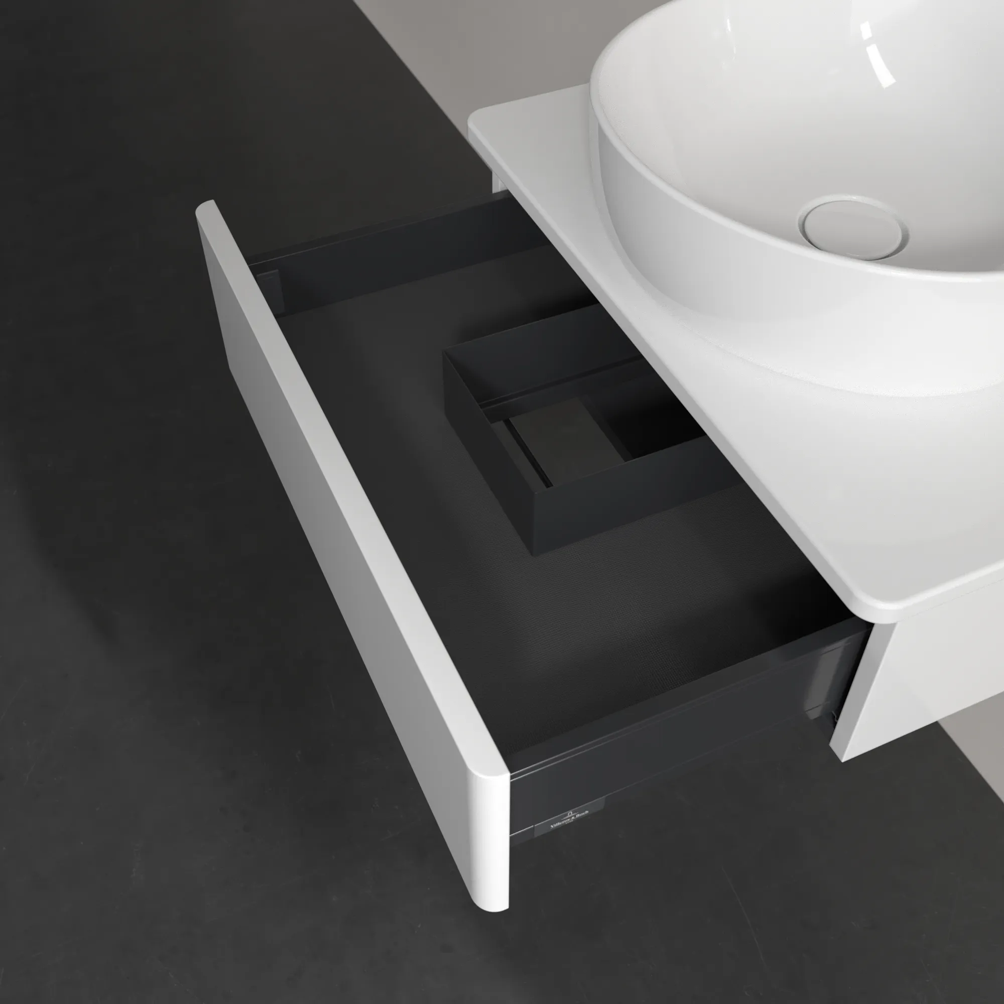 Villeroy & Boch Waschbeckenunterschrank Antao K07_1, Glossy White Lacquer, 600x190x500mm, mit SoftClosing und Push-to-open Funktion Villeroy & Boch Waschbeckenunterschrank Antao K07_1, Glossy White Lacquer, 600x190x500mm, mit SoftClosing und Push-to-open Funktion